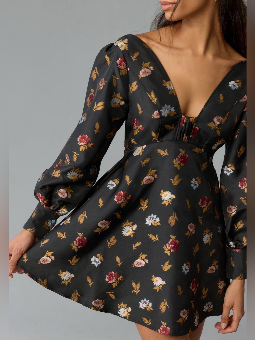 NWT Maeve Anthropologie Floral Jacquard Mini Dress Size 12